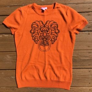 Lilly Pulitzer Lion Door Knocker Short Sleeve Top